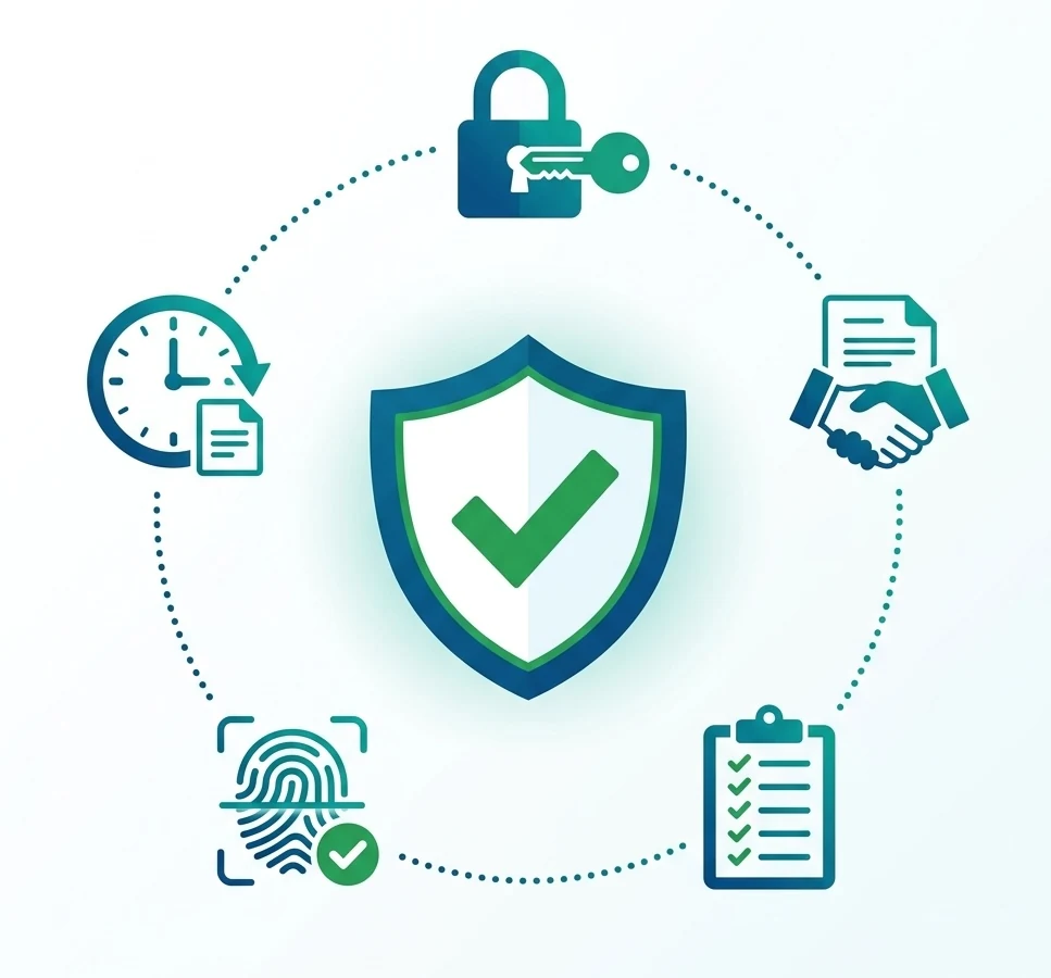 Requisitos de cumplimiento HIPAA para servicios de fax: cifrado, BAA, pistas de auditoria, controles de acceso