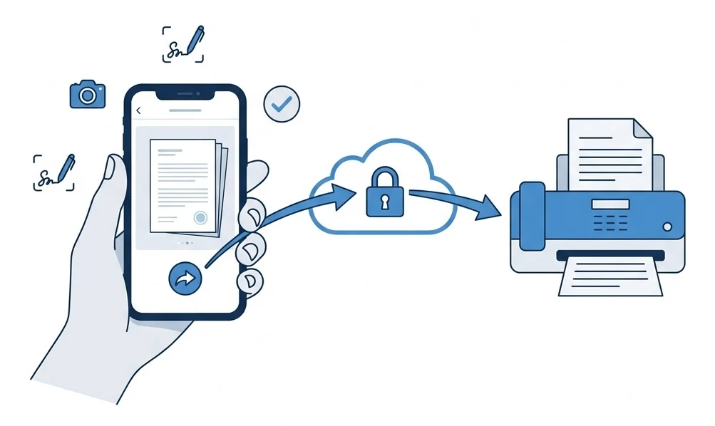 Send a fax from iPhone using a mobile app