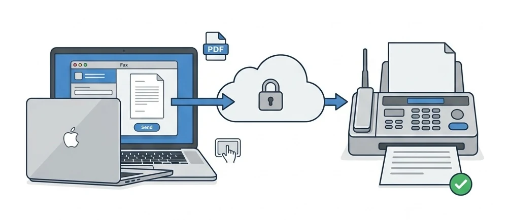 Send a fax from Mac through cloud service