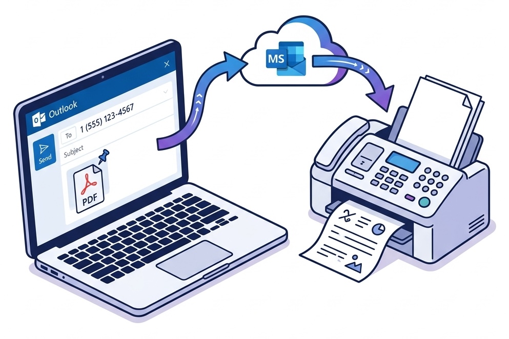Fax von Outlook senden